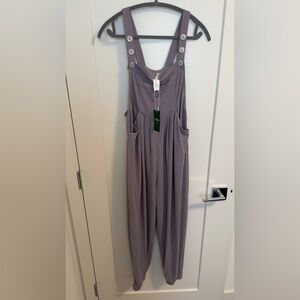 NWT HALARA Lavender-Tone Jogger Leg Jumpsuit with Pockets